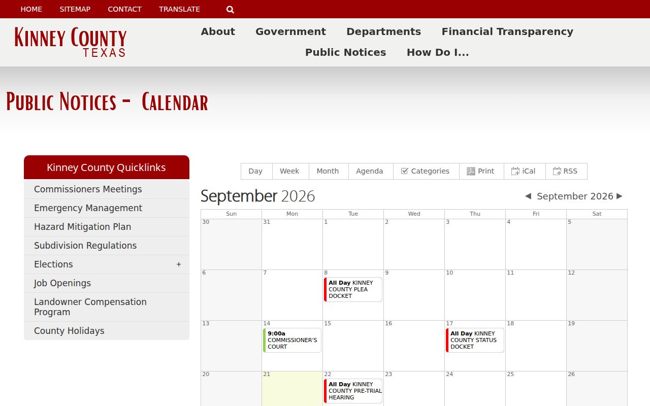 Kinney County active warrant information compared with the official docket calendar