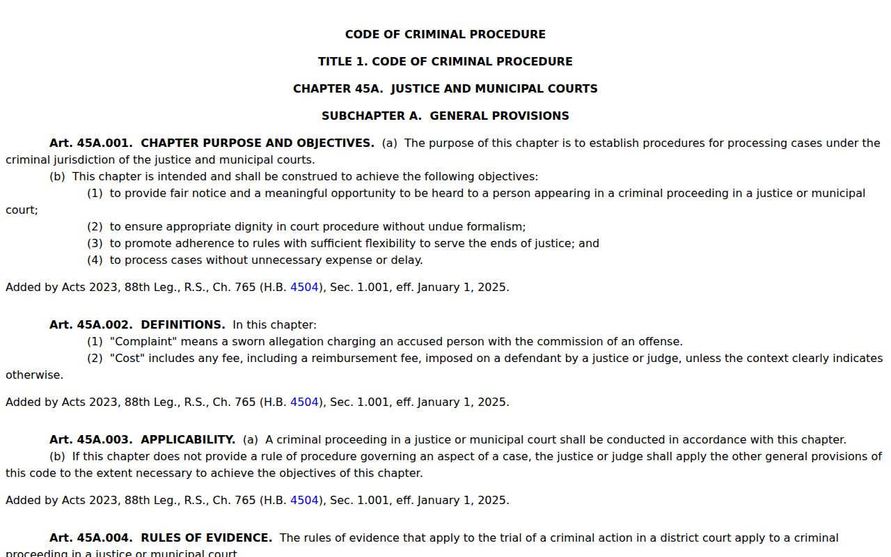 Kinney County bench warrant recall rules under Texas lower-court law